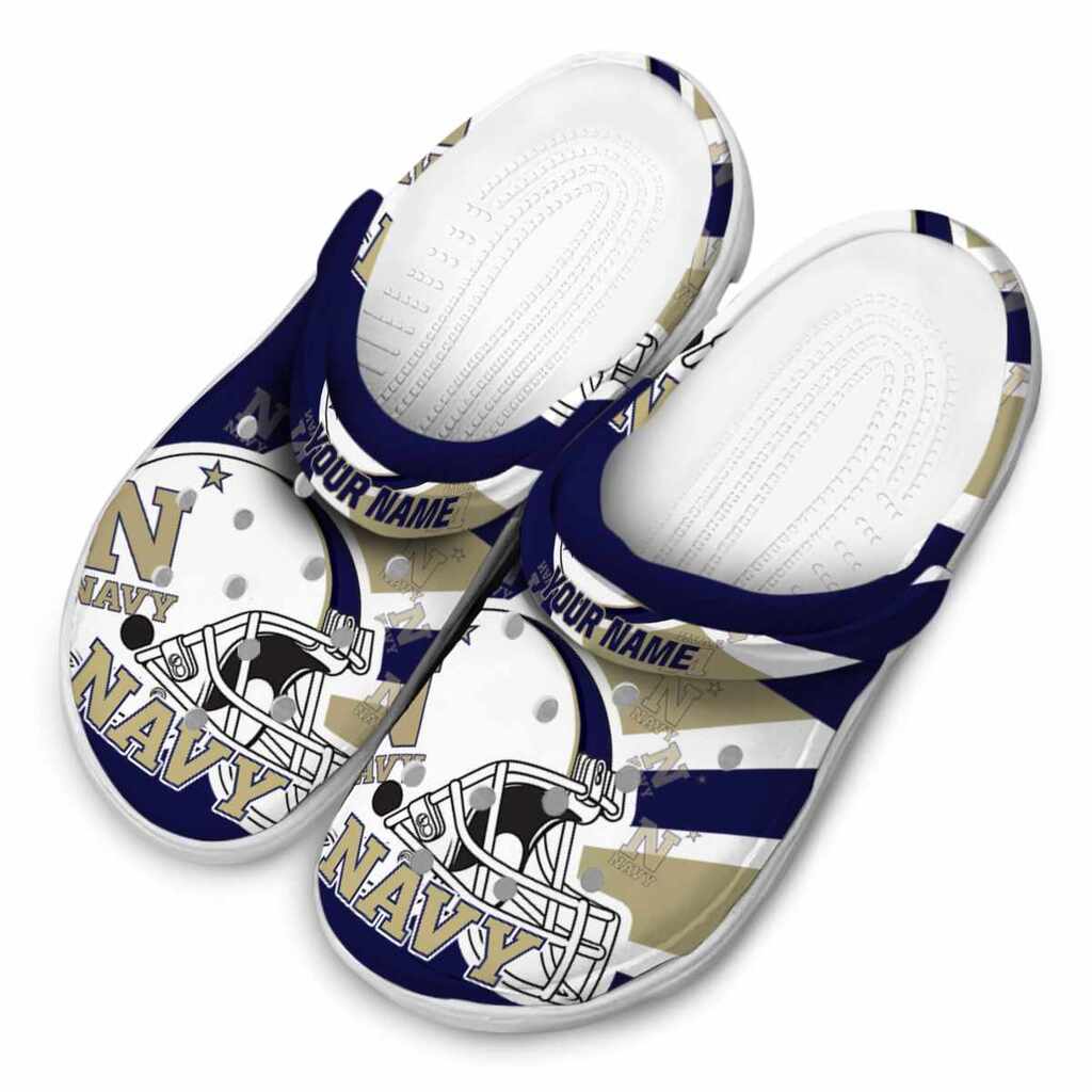 Customized Navy Midshipmen Football Helmet ClogTVC1801790 - Image 4