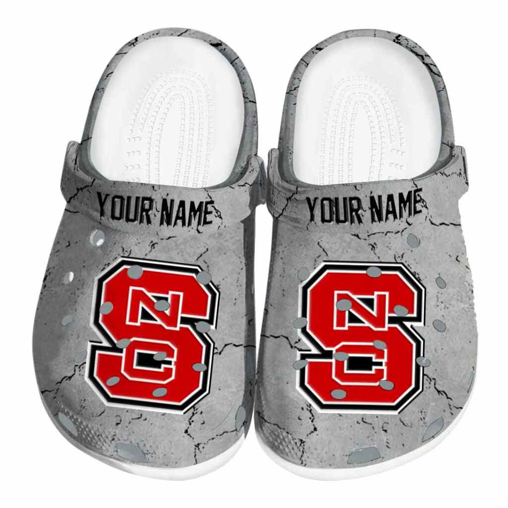 Customized NC State Wolfpack Cracked Texture ClogTVC180117