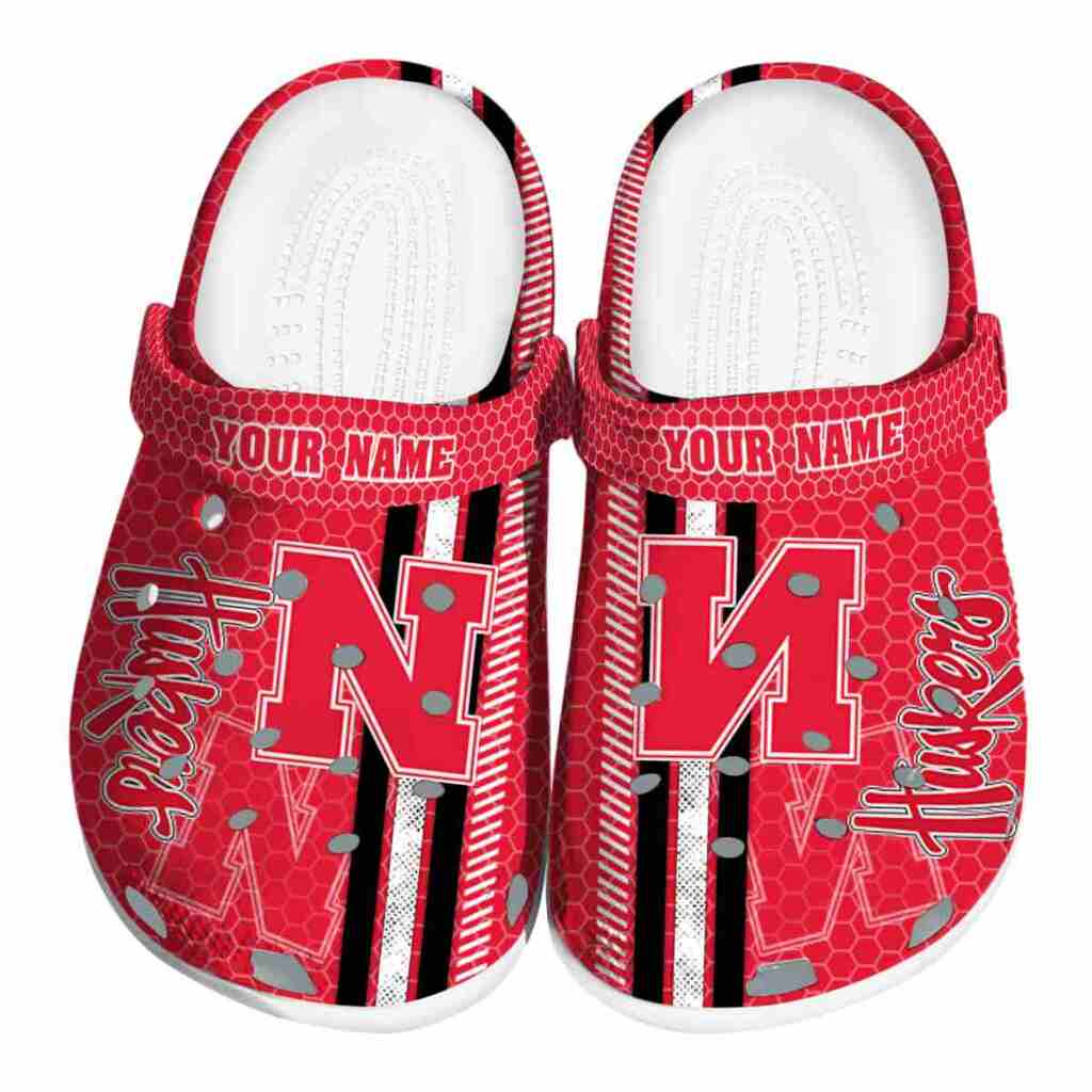 Customized Nebraska Cornhuskers Contrasting Stripes ClogTVC1801176
