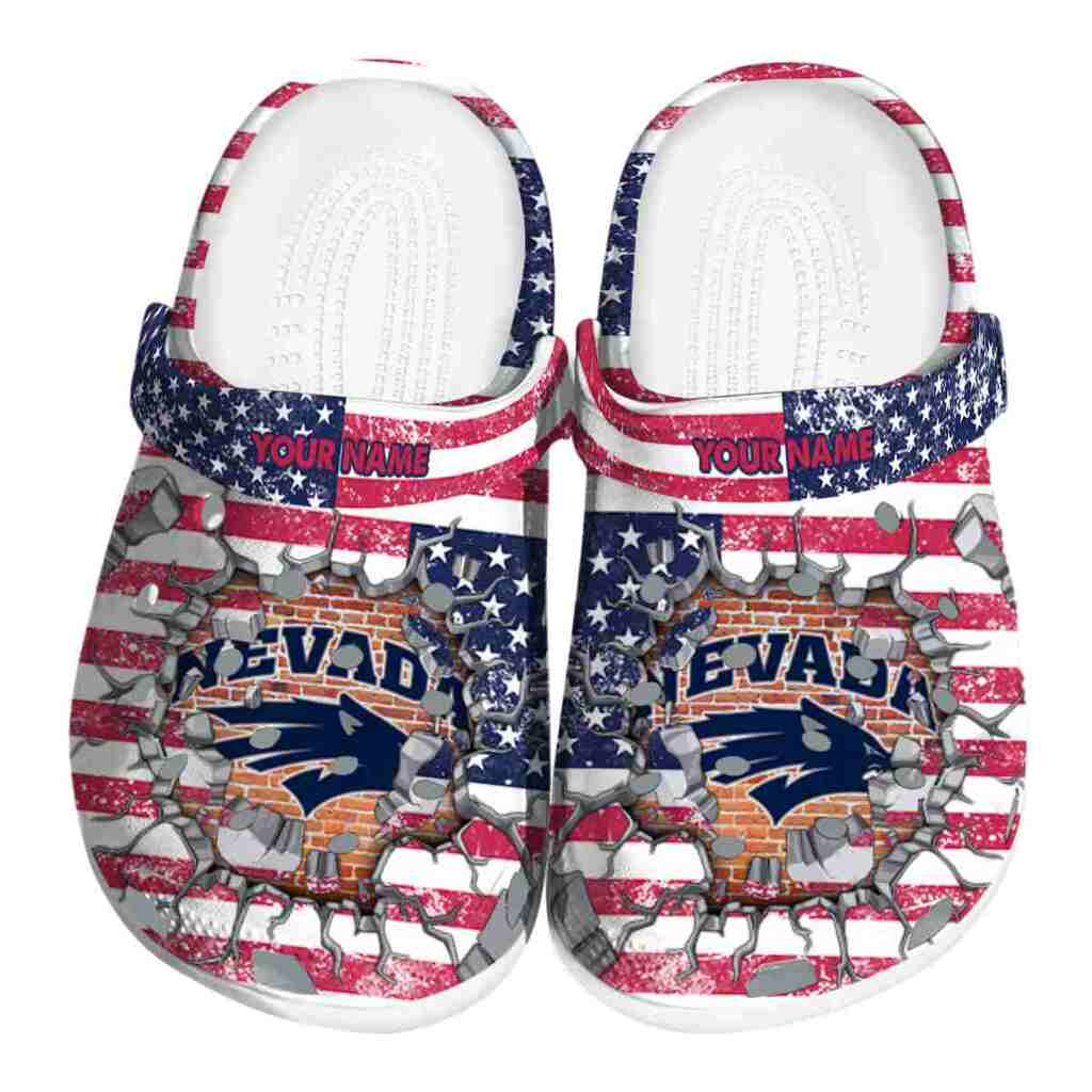 Customized Nevada Wolf Pack Freedom Splinter ClogTVC1801818
