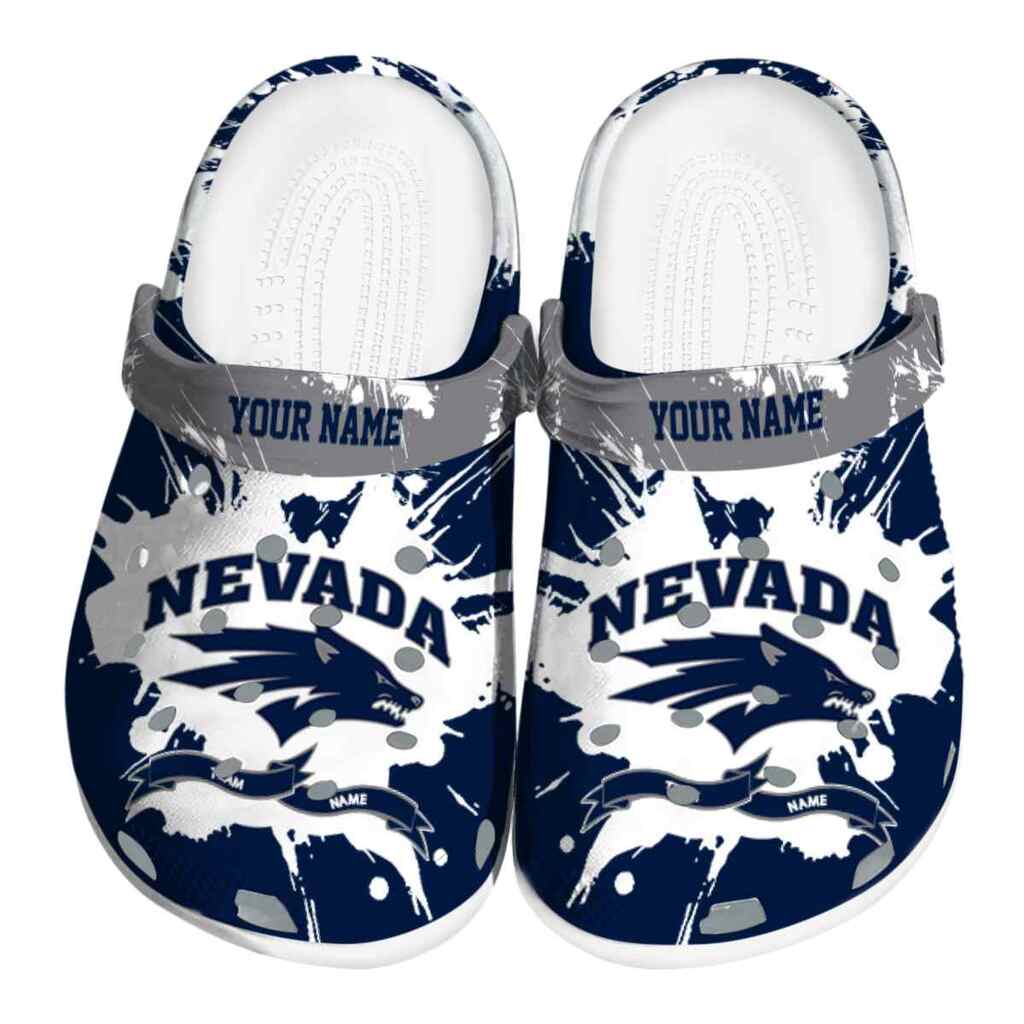 Customized Nevada Wolf Pack Splatter Pattern ClogTVC1801724