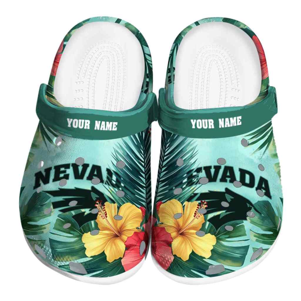 Customized Nevada Wolf Pack Tropical Vibes ClogTVC1801696