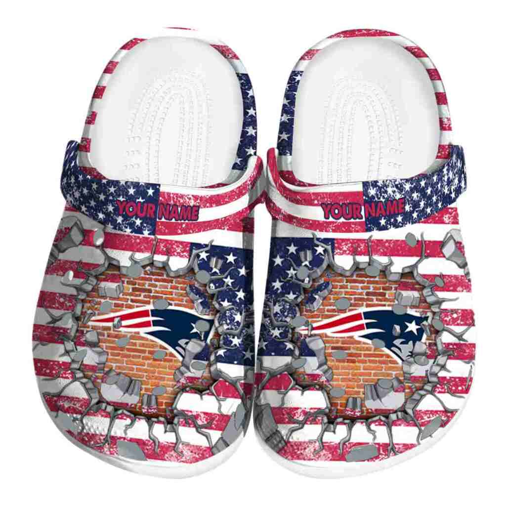 Customized New England Patriots Freedom Splinter ClogTVC1801178