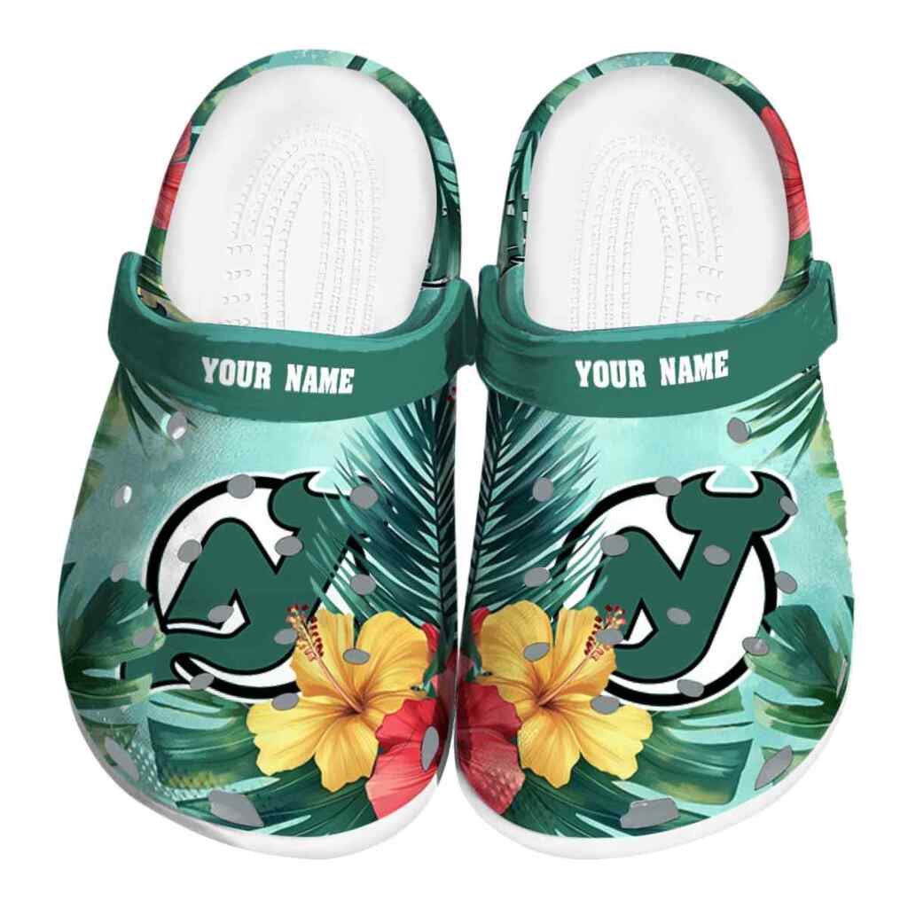 Customized New Jersey Devils Tropical Vibes ClogTVC1801884