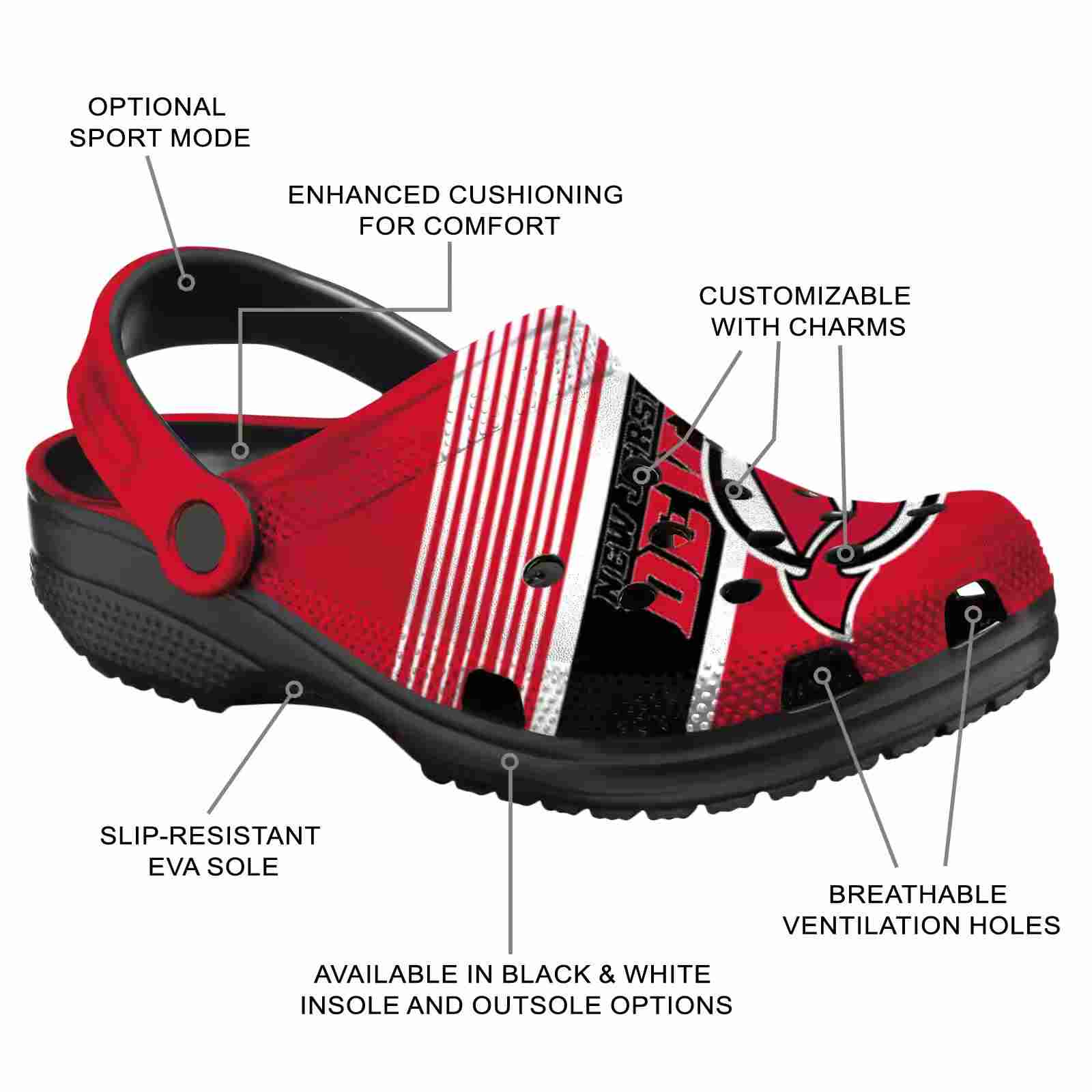 Customized New Jersey Devils Vibrant Dual-Tone ClogTVC1801884 - Image 5