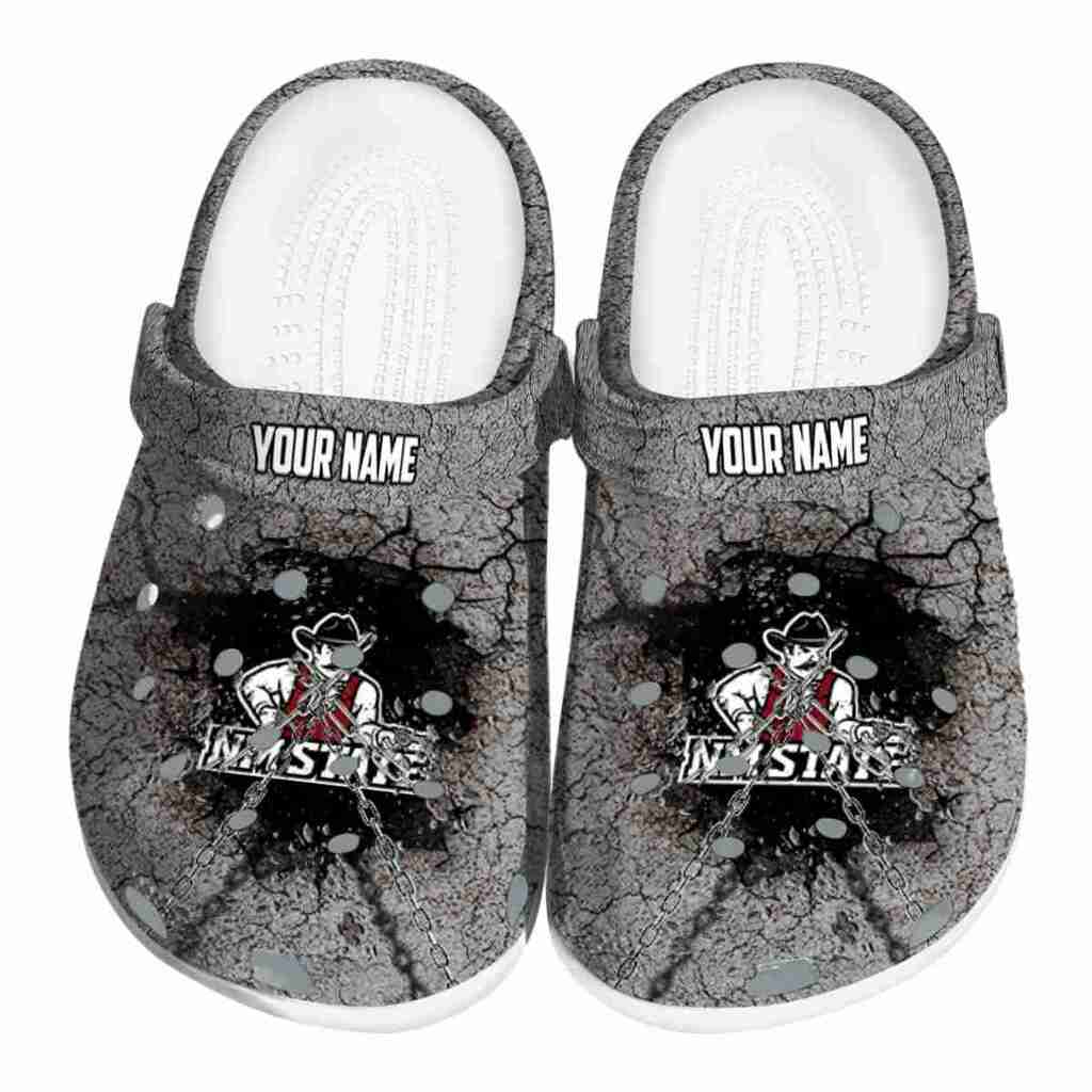 Customized New Mexico State Aggies Cracked Ground Texture ClogTVC1801711