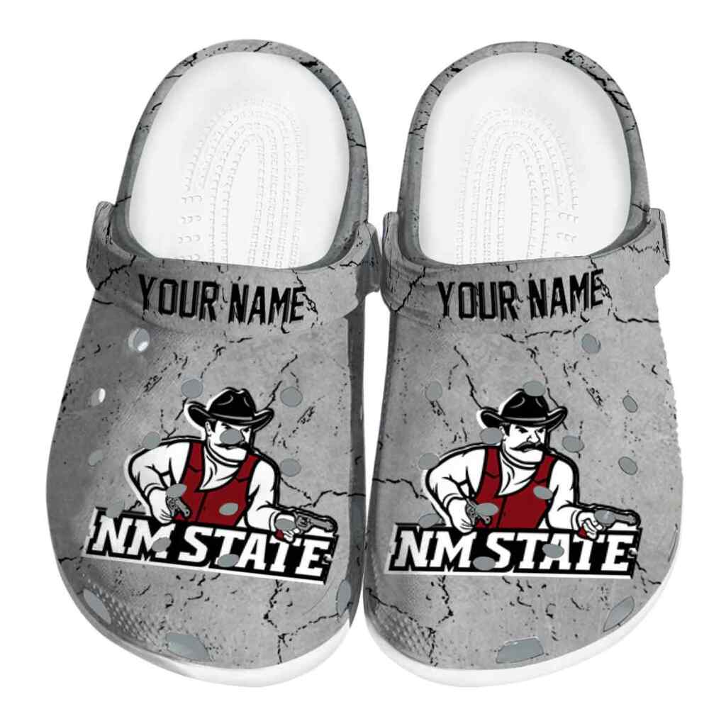 Customized New Mexico State Aggies Cracked Texture ClogTVC1801783