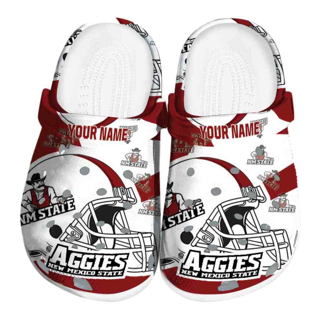 Customized New Mexico State Aggies Football Helmet ClogTVC1801789