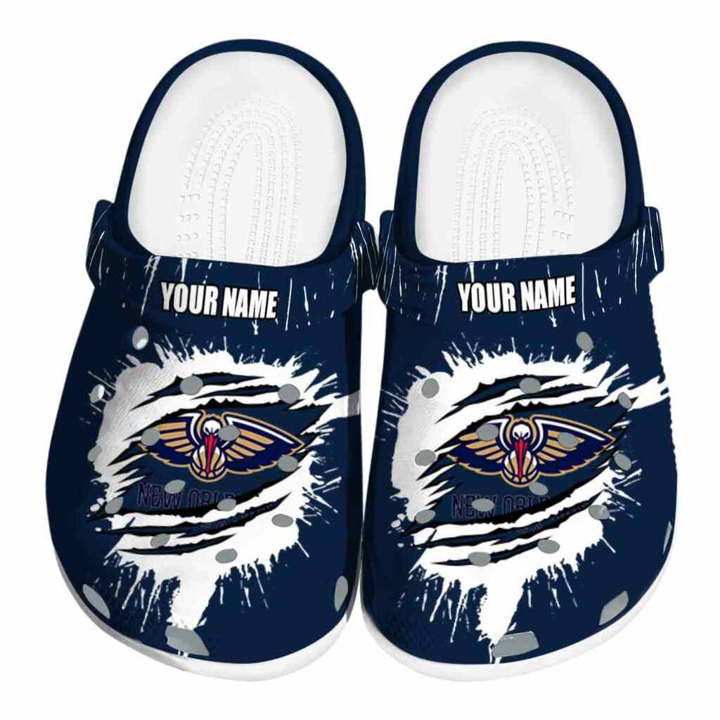 Customized New Orleans Pelicans Splash Motif Background ClogTVC1801735