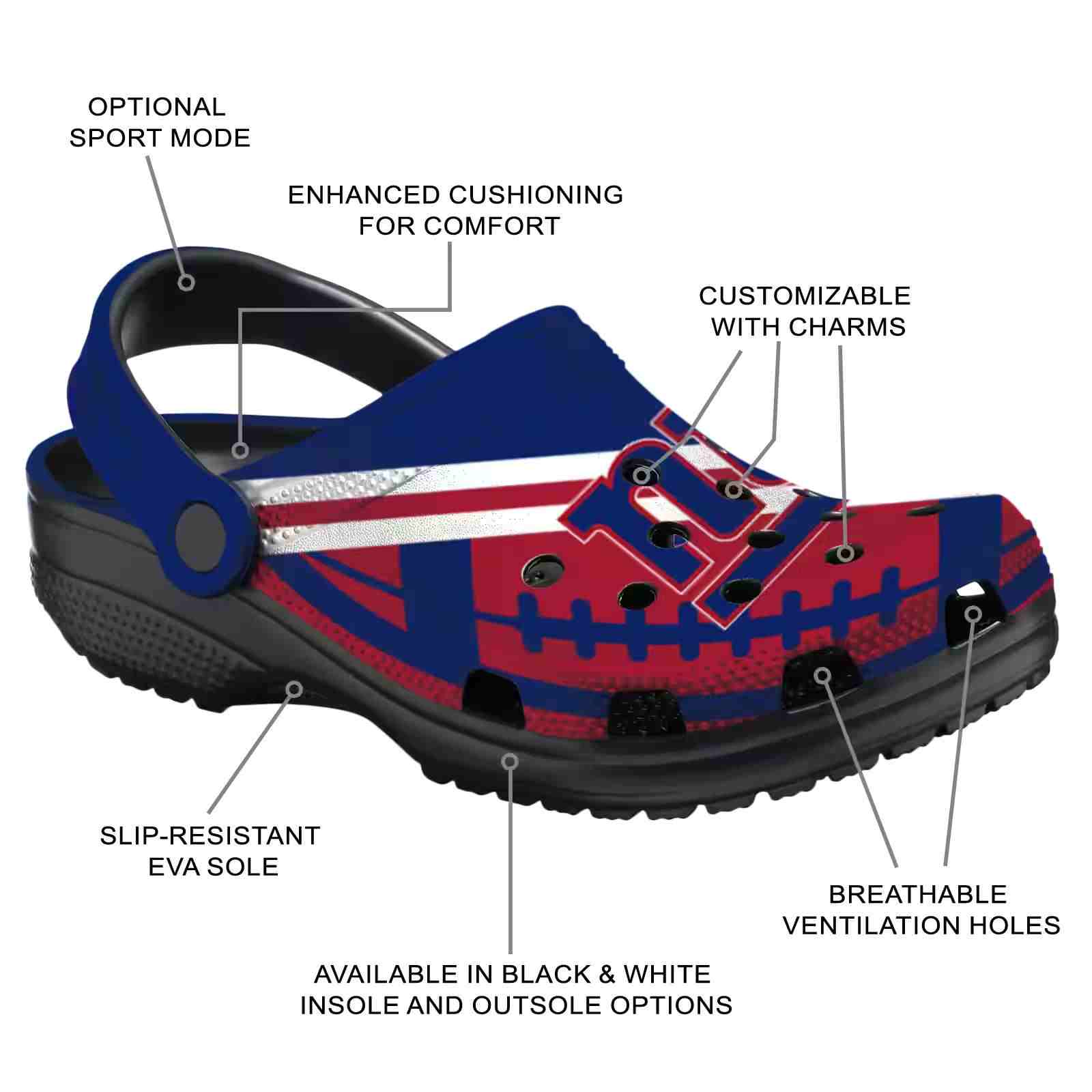 Customized New York Giants Football Motif ClogTVC180149 - Image 5
