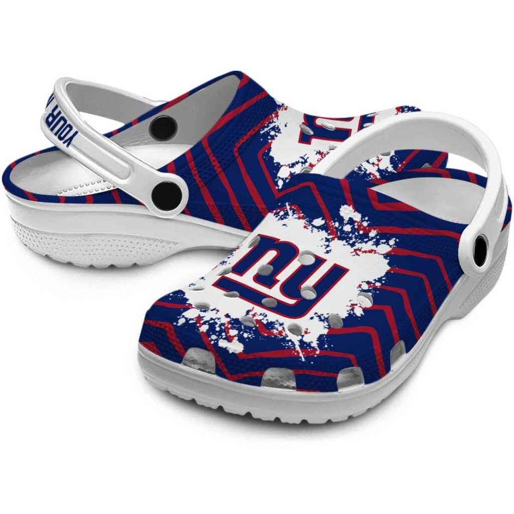 Customized New York Giants Zigzag Paint Burst ClogTVC180148 - Image 3