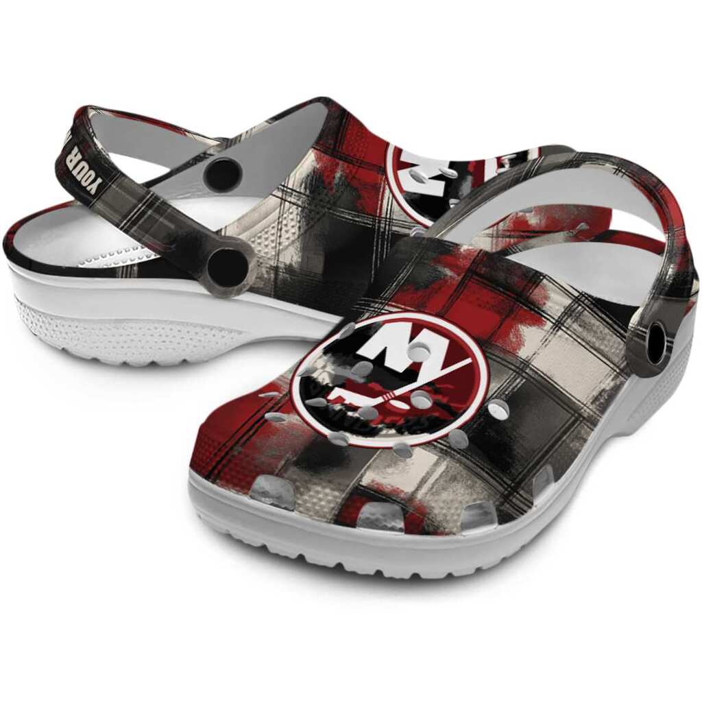 Customized New York Islanders Plaid Fusion ClogTVC1801885 - Image 3