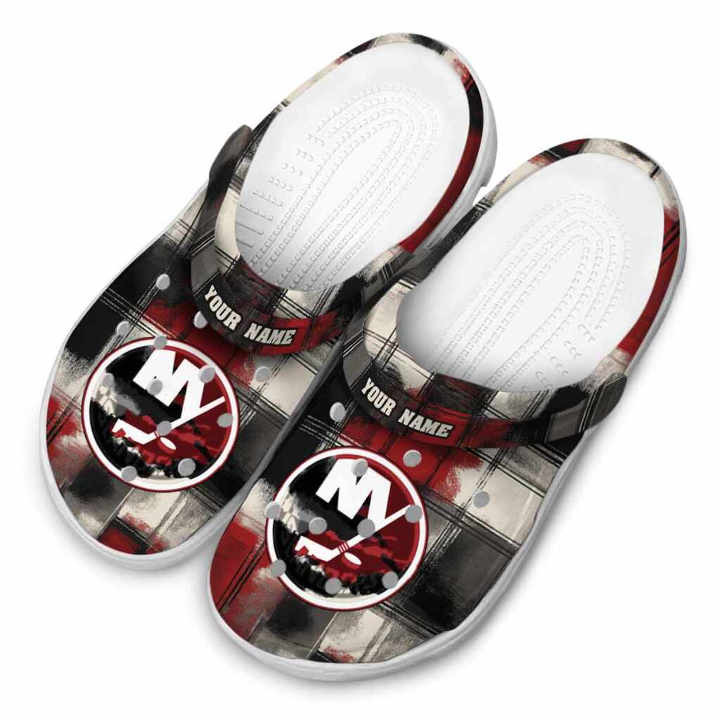 Customized New York Islanders Plaid Fusion ClogTVC1801885 - Image 4
