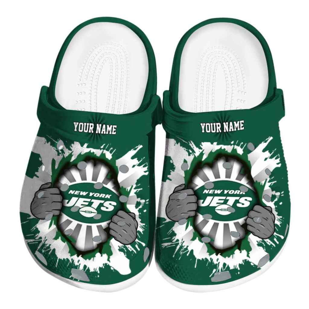Customized New York Jets Gripping Hand ClogTVC180152