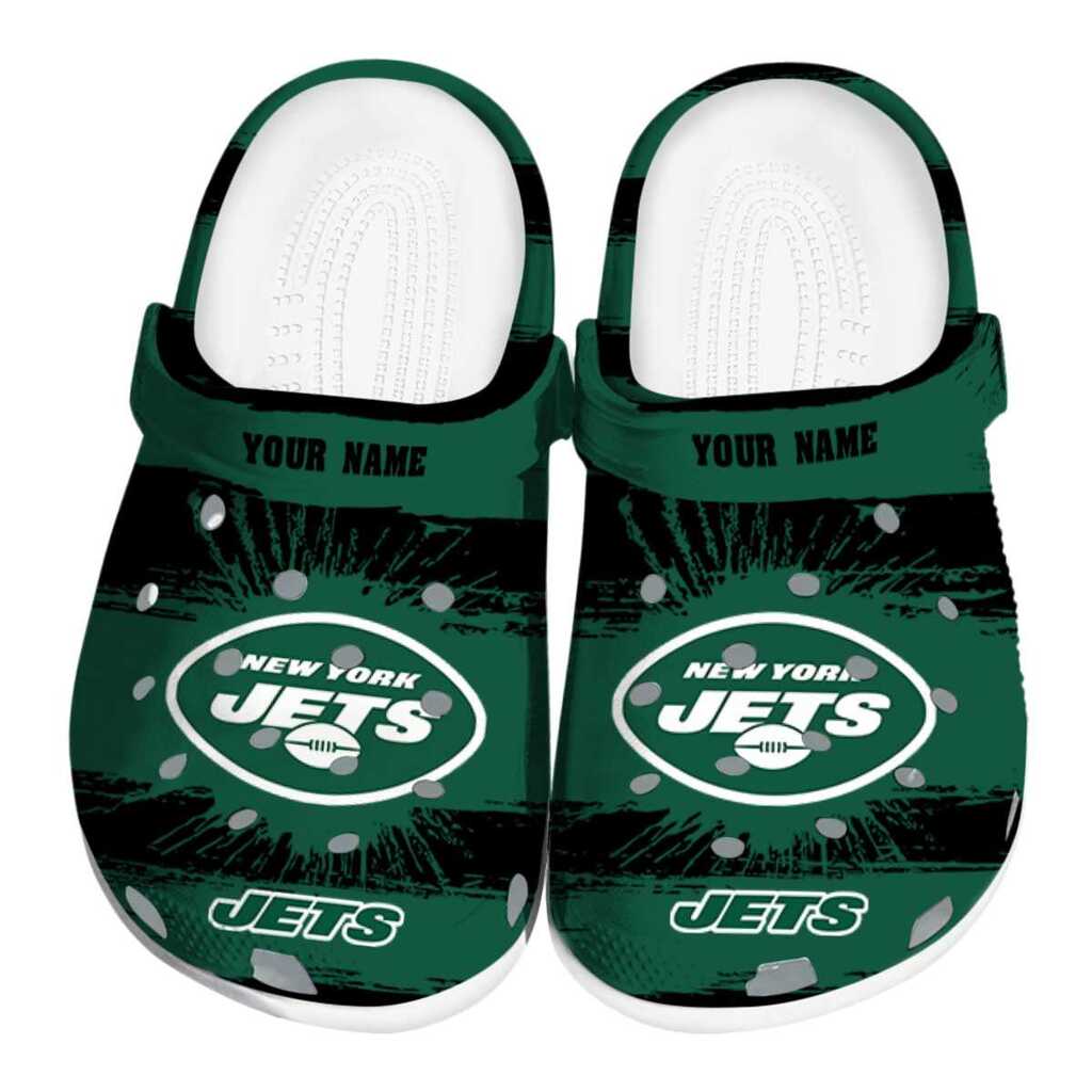 Customized New York Jets Paint Splatter Graphics ClogTVC180152