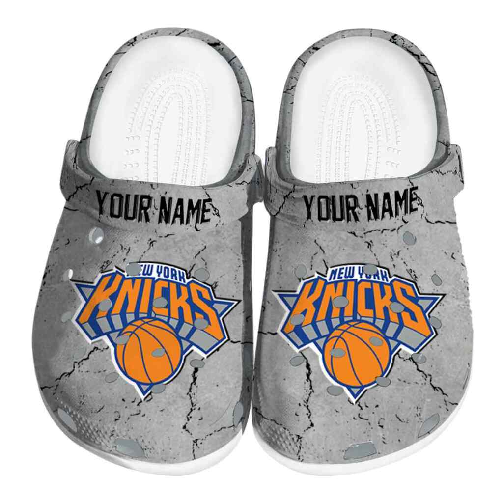 Customized New York Knicks Cracked Texture ClogTVC1801920