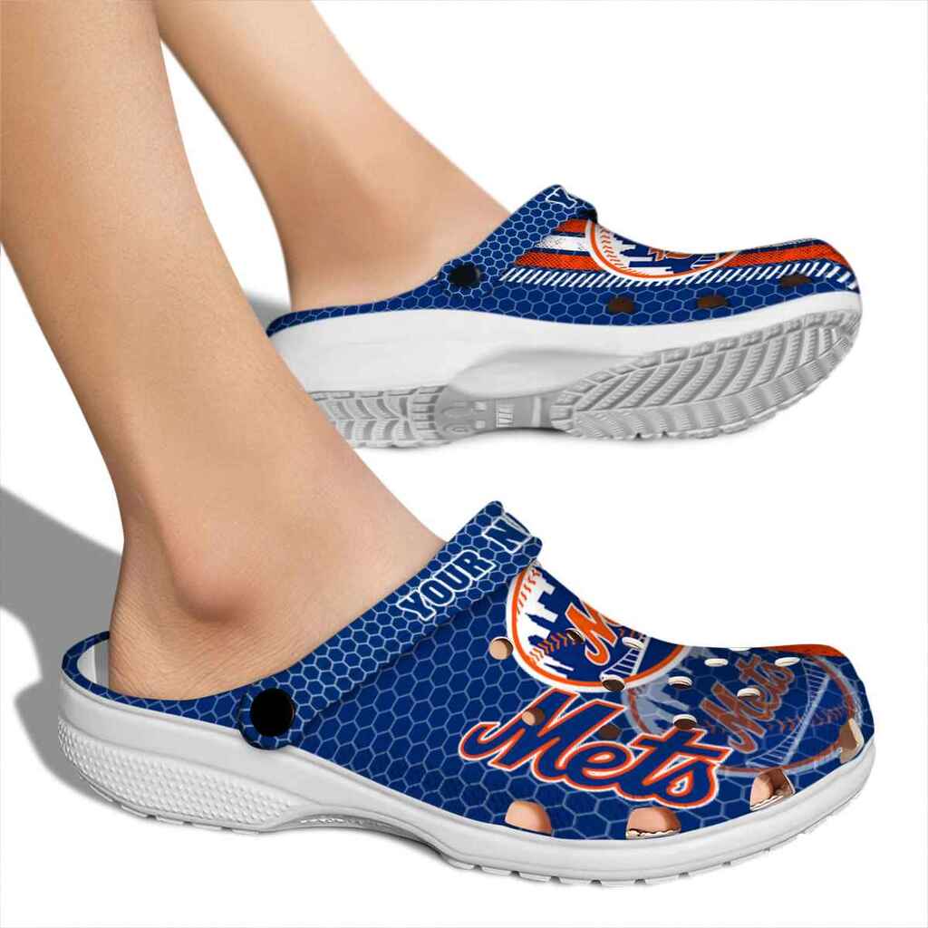 Customized New York Mets Contrasting Stripes ClogTVC180151 - Image 2