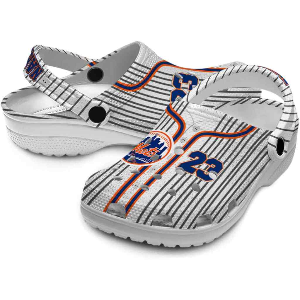 Customized New York Mets Pinstripe Pattern ClogTVC180150 - Image 3