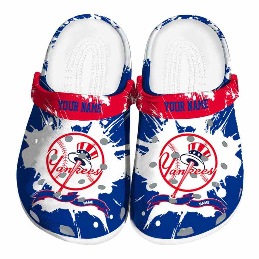 Customized New York Yankees Splatter Pattern ClogTVC1801153