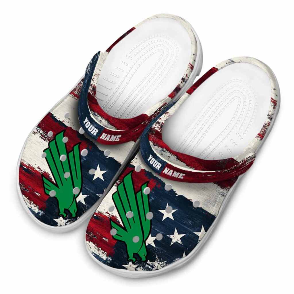Customized North Texas Mean Green Patriotic Stripes ClogTVC1801697 - Image 4