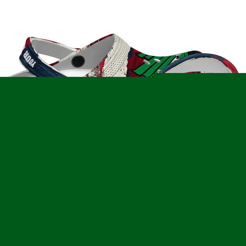 Customized North Texas Mean Green Patriotic Stripes ClogTVC1801697 - Image 3