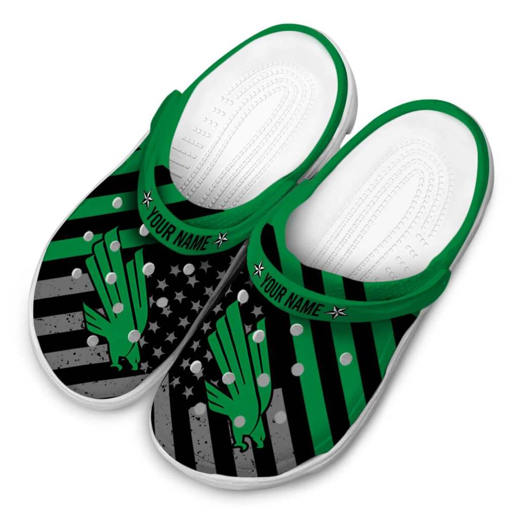 Customized North Texas Mean Green Star-Spangled Graphic ClogTVC1801819 - Image 4