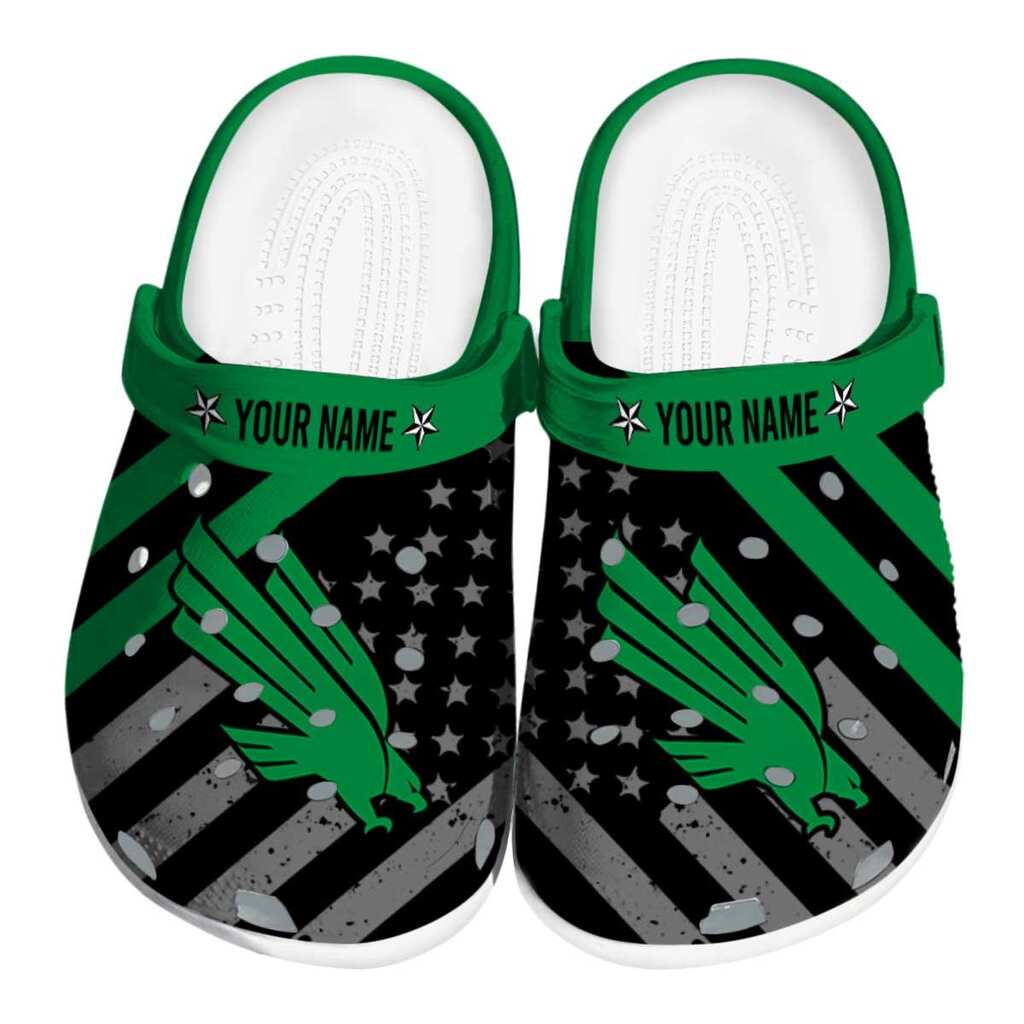 Customized North Texas Mean Green Star-Spangled Graphic ClogTVC1801819