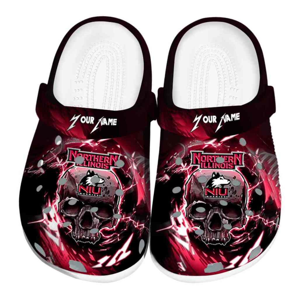 Customized Northern Illinois Huskies Gothic Skull ClogTVC1801819