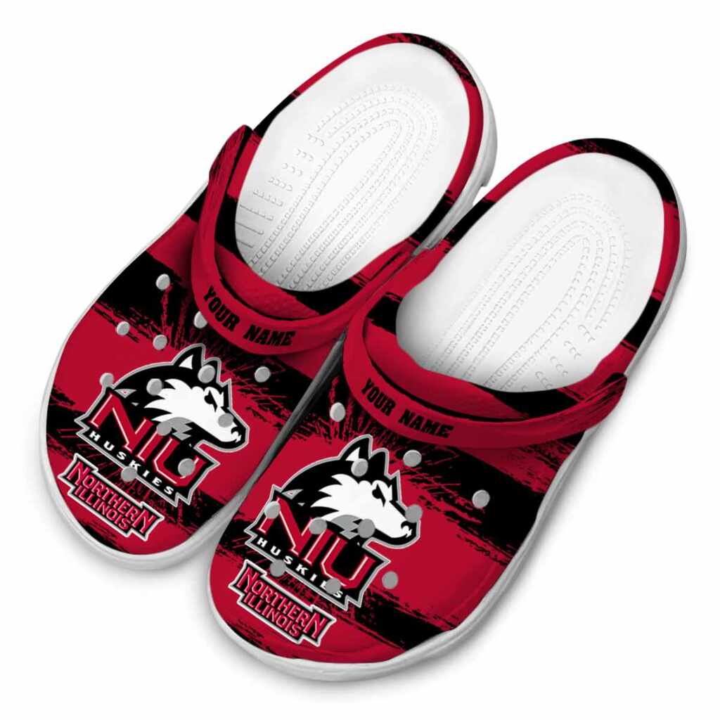 Customized Northern Illinois Huskies Paint Splatter Graphics ClogTVC1801724 - Image 4