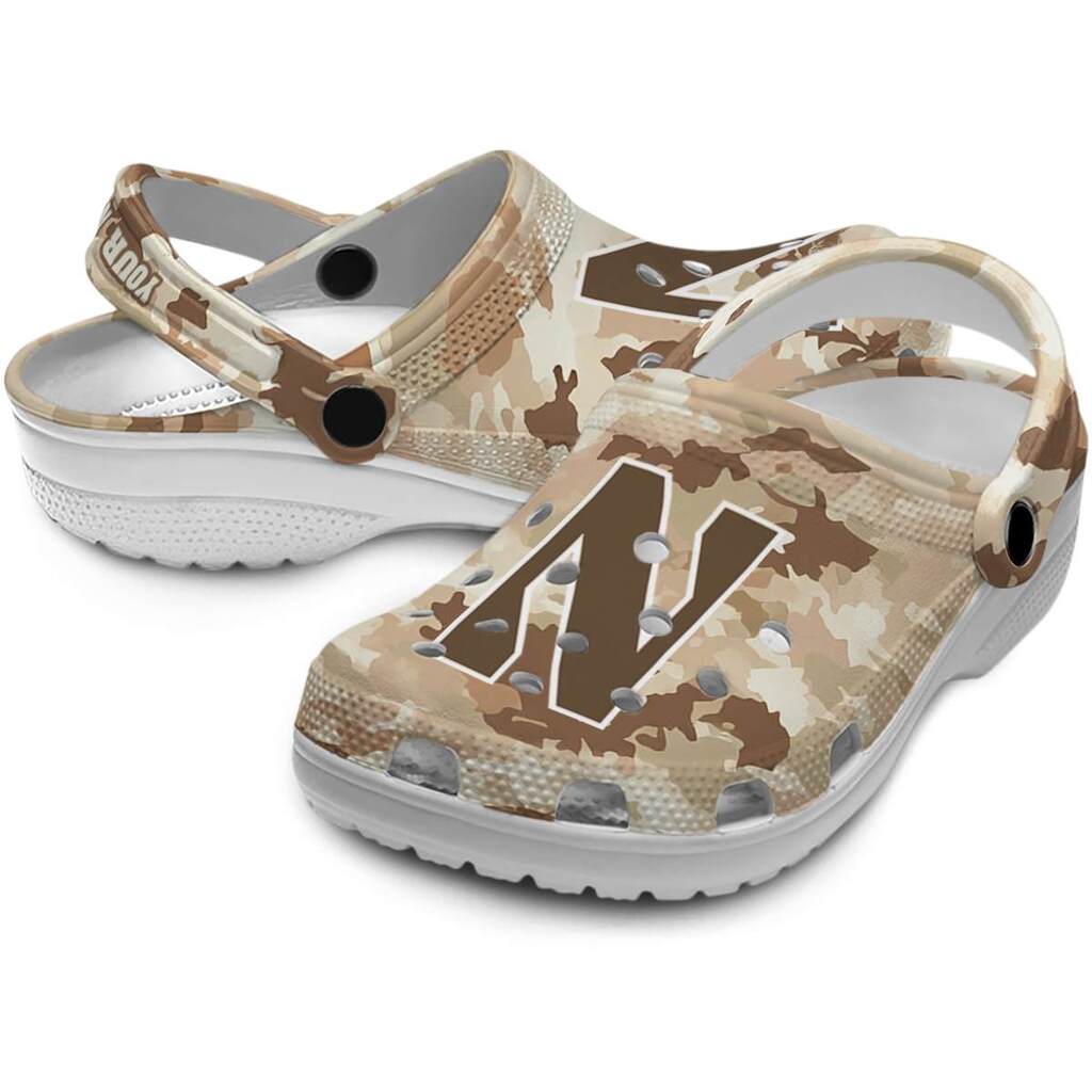 Customized Northwestern Wildcats Desert Camo ClogTVC1801706 - Image 3