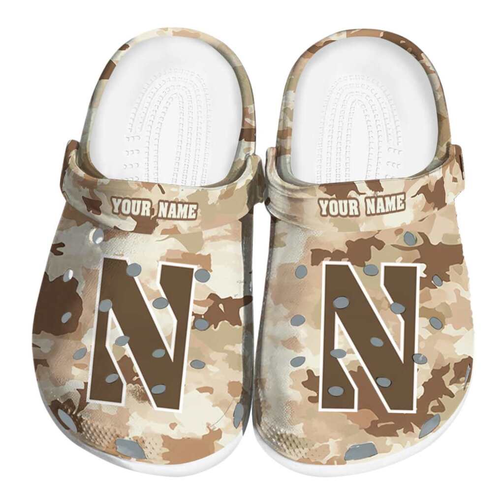 Customized Northwestern Wildcats Desert Camo ClogTVC1801706