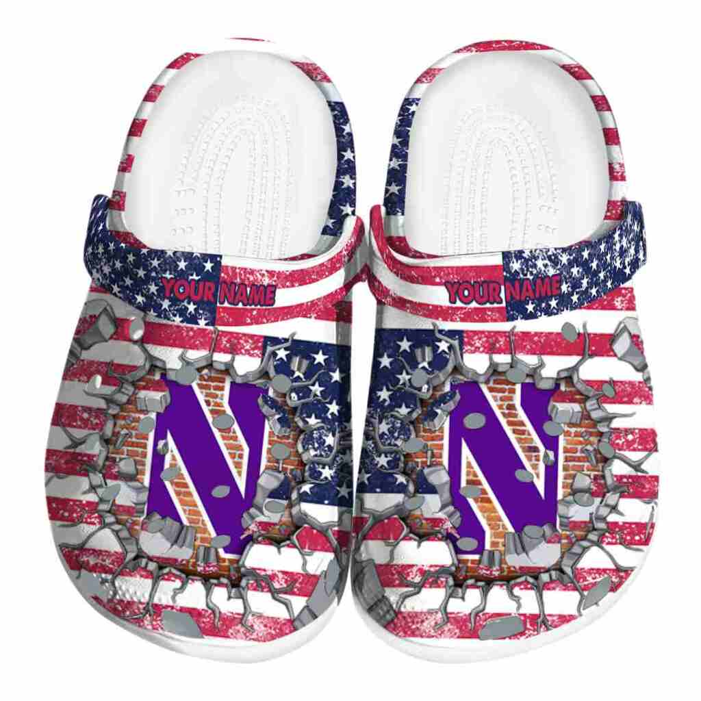 Customized Northwestern Wildcats Freedom Splinter ClogTVC1801822
