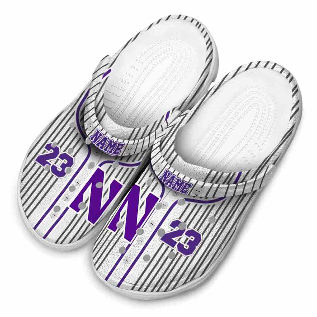 Customized Northwestern Wildcats Pinstripe Pattern ClogTVC1801714 - Image 4