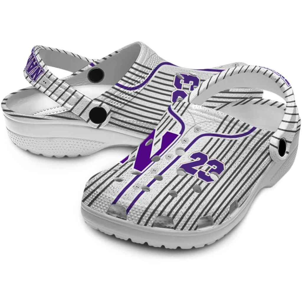 Customized Northwestern Wildcats Pinstripe Pattern ClogTVC1801714 - Image 3