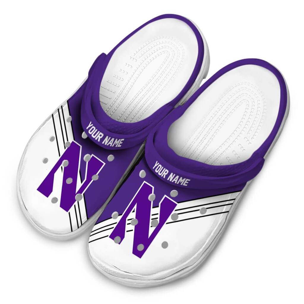 Customized Northwestern Wildcats Striped Accents ClogTVC1801835 - Image 4