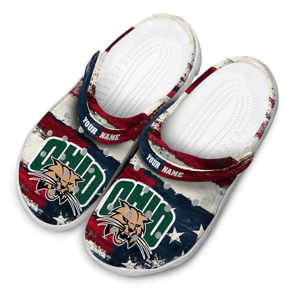 Customized Ohio Bobcats Patriotic Stripes ClogTVC1801706 - Image 4