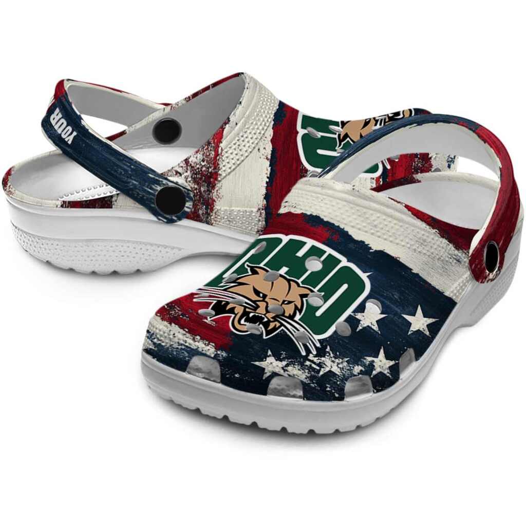 Customized Ohio Bobcats Patriotic Stripes ClogTVC1801706 - Image 3