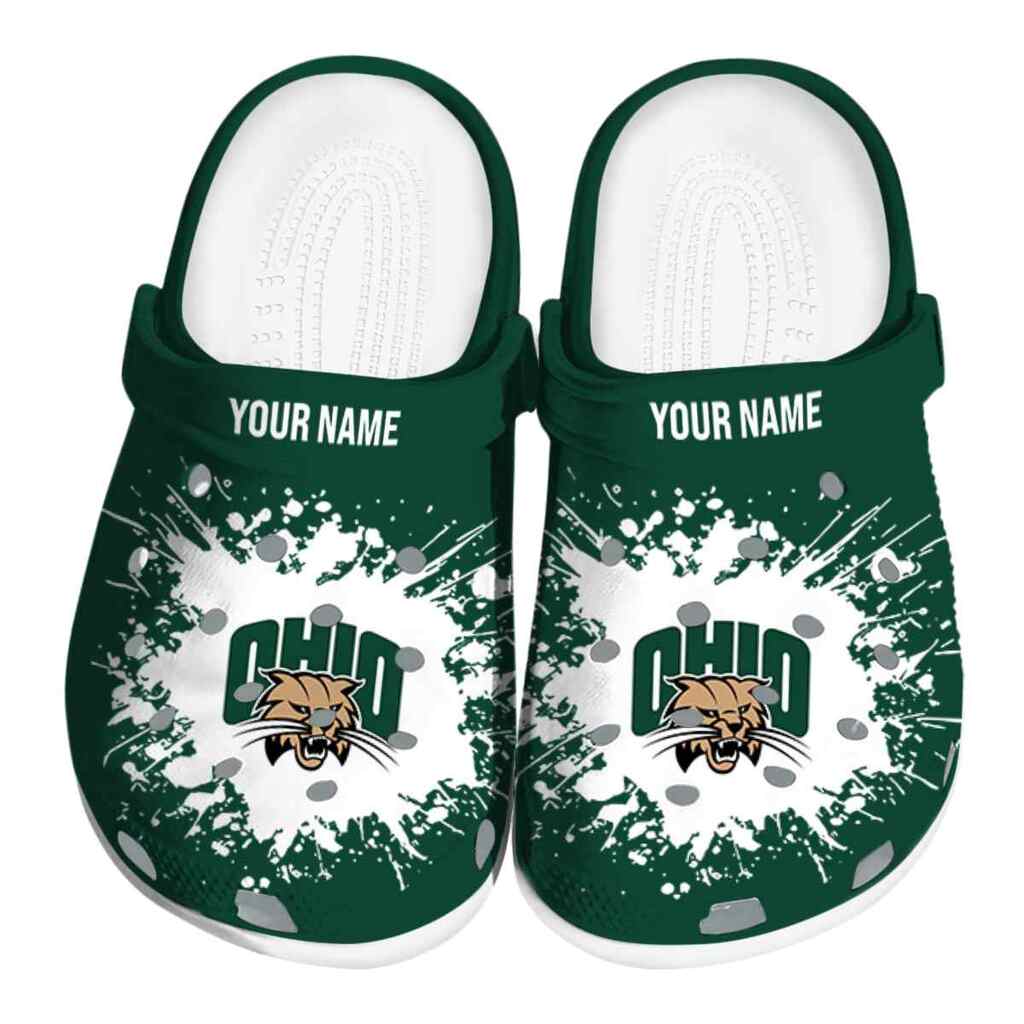 Customized Ohio Bobcats Splatter Background ClogTVC1801714