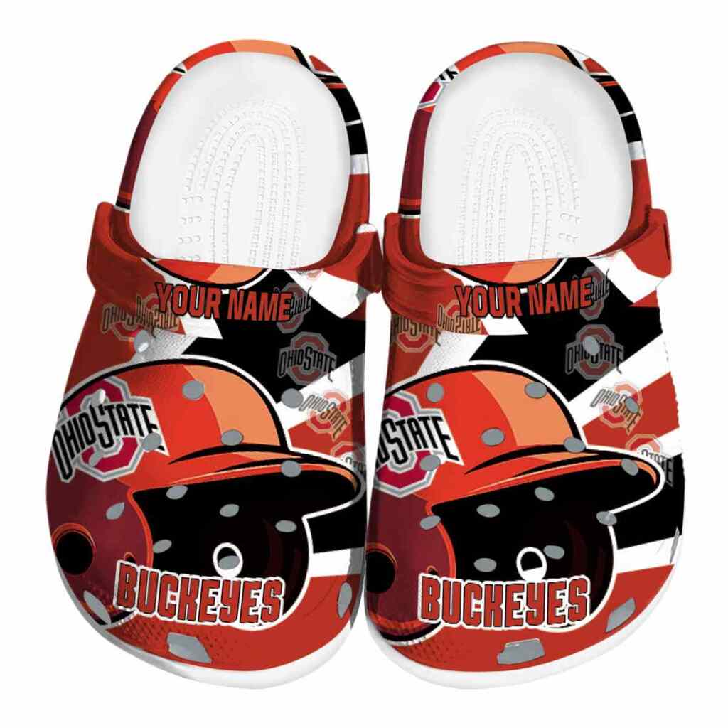Customized Ohio State Buckeyes Baseball Helmet ClogTVC1801171