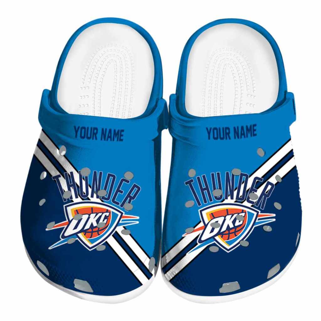 Customized Oklahoma City Thunder Striped Accents ClogTVC1801921