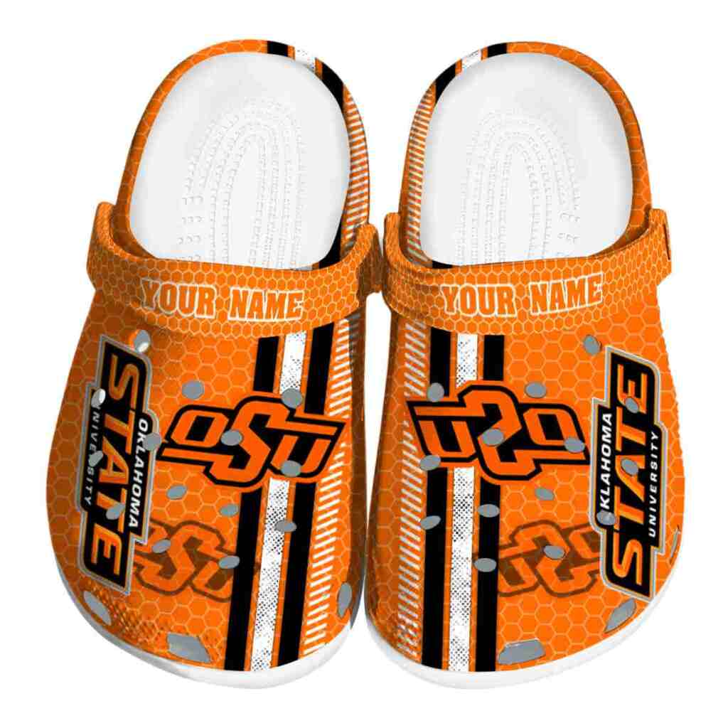 Customized Oklahoma State Cowboys Contrasting Stripes ClogTVC180144