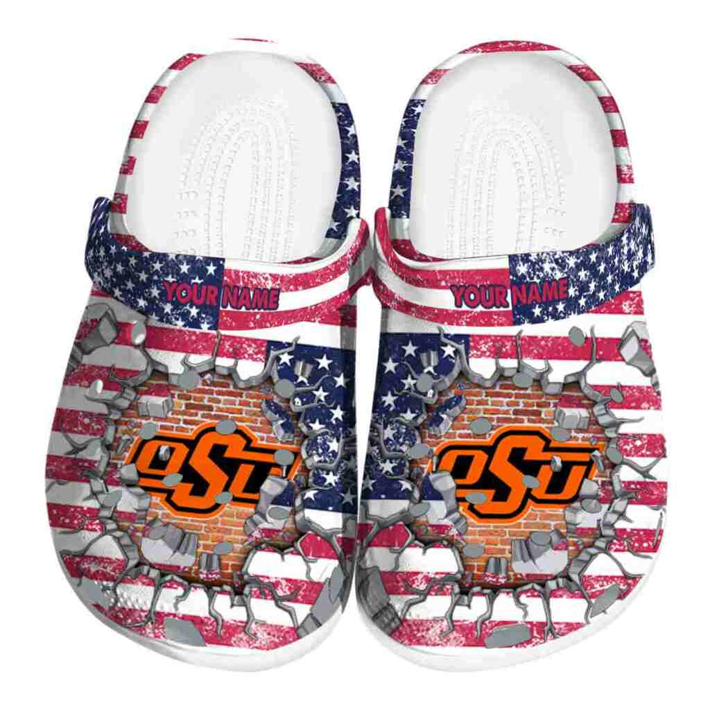 Customized Oklahoma State Cowboys Freedom Splinter ClogTVC180144