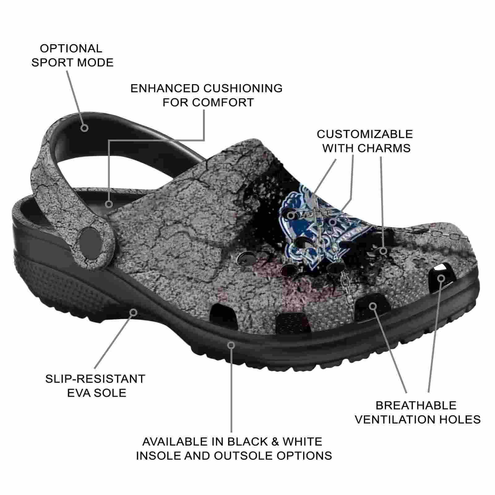 Customized Old Dominion Monarchs Cracked Ground Texture ClogTVC1801716 - Image 5