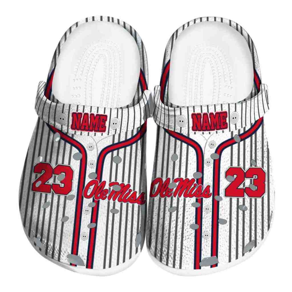Customized Ole Miss Rebels Pinstripe Pattern ClogTVC1801715
