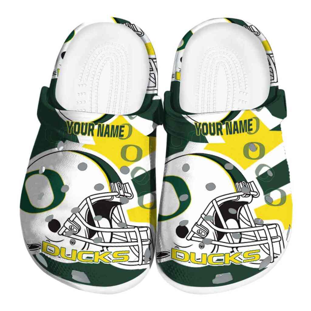Customized Oregon Ducks Football Helmet ClogTVC180144