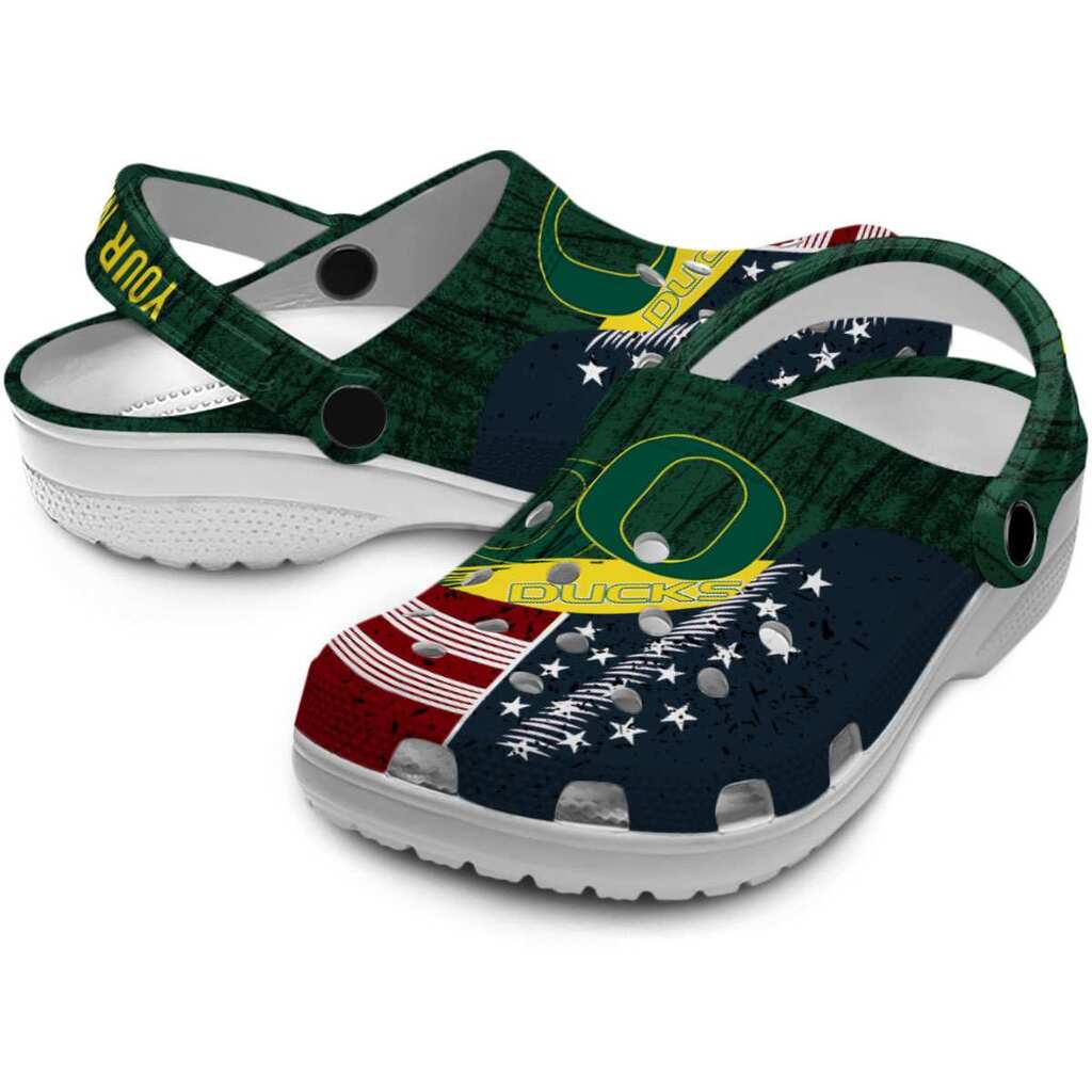 Customized Oregon Ducks Star-Spangled Side Pattern ClogTVC180144 - Image 3