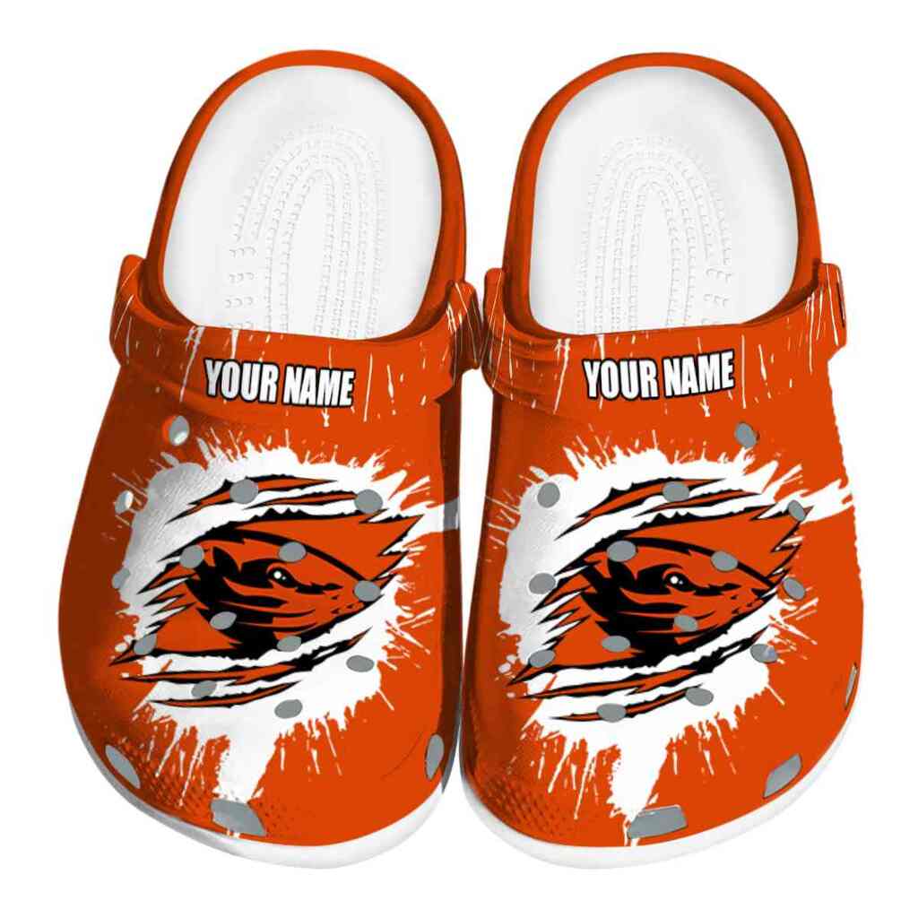 Customized Oregon State Beavers Splash Motif Background ClogTVC1801731