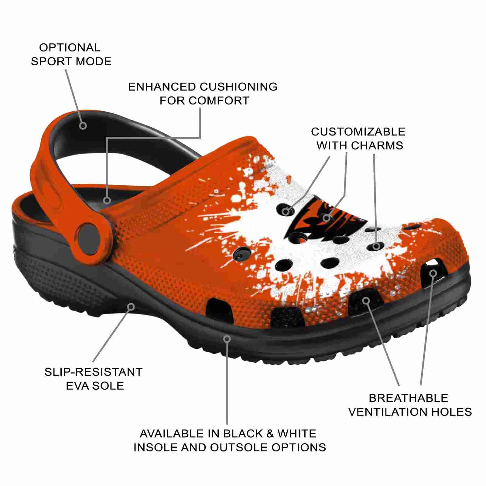 Customized Oregon State Beavers Splatter Background ClogTVC1801716 - Image 5