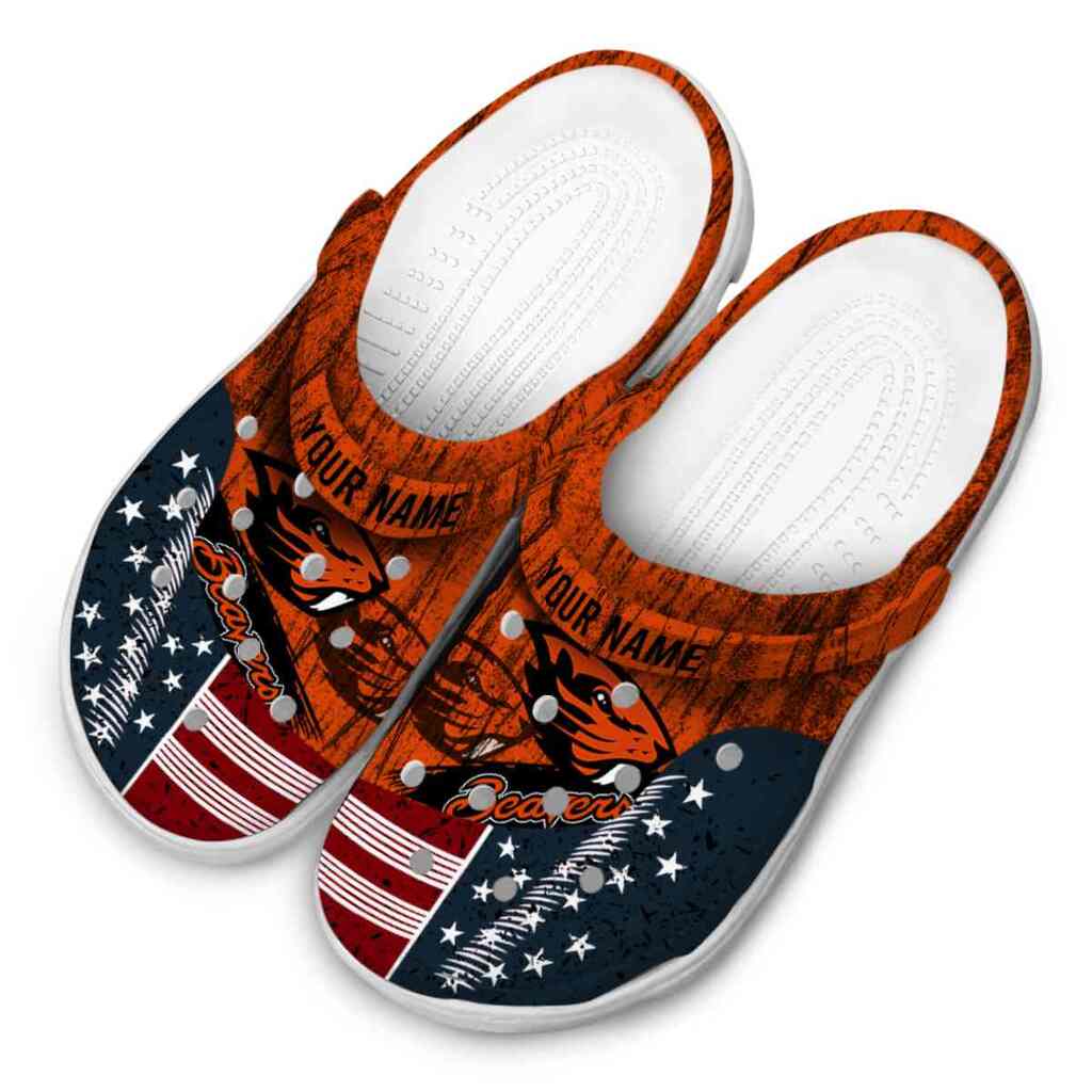 Customized Oregon State Beavers Star-Spangled Side Pattern ClogTVC1801731 - Image 4