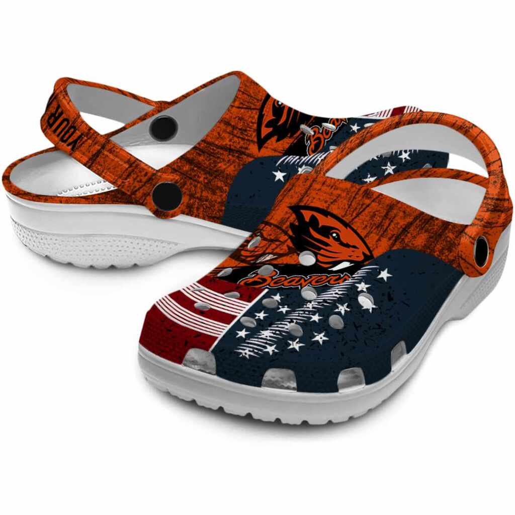 Customized Oregon State Beavers Star-Spangled Side Pattern ClogTVC1801731 - Image 3